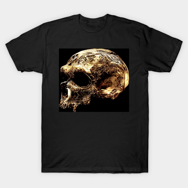 Neanderthal Skull T-Shirt by Donkeh23